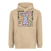Mushroom Happy Easter Heavyweight Hoodie - CowhideDigitalArt