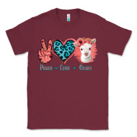 Burgundy Peace Love Goats Classic Tee - Bettercallsaul