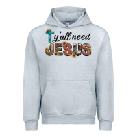 Heather Grey y'all need jesus Urban Hoodie - Artiststas