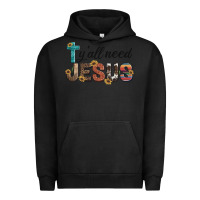 Pigment Black y'all need jesus Urban Hoodie - Artiststas