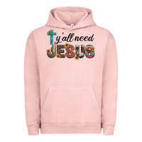 Pigment Salmon y'all need jesus Urban Hoodie - Artiststas