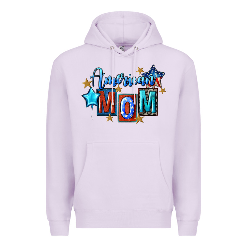 American Mom Mother's Day Premium Hoodie by FaDigitalArtStudio | Teevron