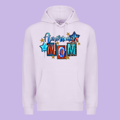 American Mom Mother's Day Premium Hoodie Designed By Fadigitalartstudio