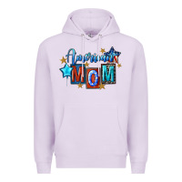 Lilac American mom Mother's Day Premium Hoodie - FaDigitalArtStudio