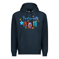 Navy American mom Mother's Day Premium Hoodie - FaDigitalArtStudio