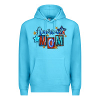 Ocean Blue American mom Mother's Day Premium Hoodie - FaDigitalArtStudio