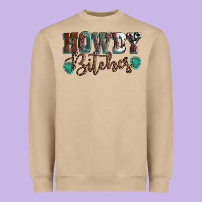 Howdy Bitches Mother's Day Heavyweight Sweatshirt Designed By Howdyjamesfarm