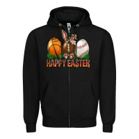 Black Happy Easter Sports Zipper Hoodie - BundleAndBundleShop