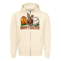 Sandshell Happy Easter Sports Zipper Hoodie - BundleAndBundleShop
