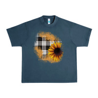 Midnight Navy sunflower christmas patch Urban Heavy Tee - JahusDesignShop