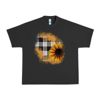 Pigment Black sunflower christmas patch Urban Heavy Tee - JahusDesignShop