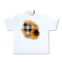 White sunflower christmas patch Urban Heavy Tee - JahusDesignShop