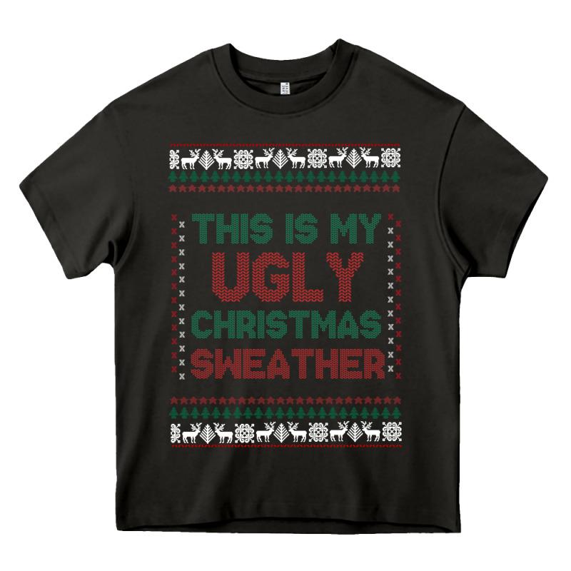 This Is My Ugly Christmas Heavy Core Tee by MaliasSmallBusiness | Teevron