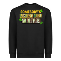 Black St. Patrick's Somebody's lucky ass wife Heavyweight Sweatshirt - CowGirlArtShop
