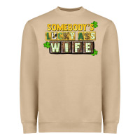 Mushroom St. Patrick's Somebody's lucky ass wife Heavyweight Sweatshirt - CowGirlArtShop