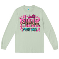 Matcha I wear pink for my custom name Cancer Awareness Long Sleeve Tee - HowdyJamesFarm