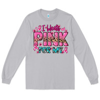 Moon Dust I wear pink for my custom name Cancer Awareness Long Sleeve Tee - HowdyJamesFarm