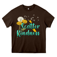 Chocolate Brown scatter kindness Heavy Core Tee - NancyCooperArtShop