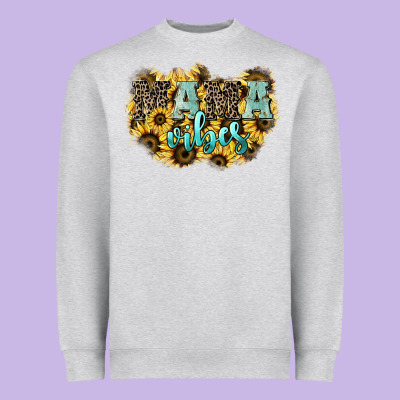Mama Vibes Leopard Mother's Day Heavyweight Sweatshirt Designed By Howdyjamesfarm