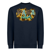 Navy Mama vibes leopard mother's day Heavyweight Sweatshirt - HowdyJamesFarm