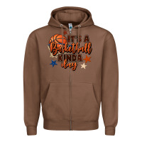 Chestnut it's a basketball kinda day Zipper Hoodie - FaDigitalArtStudio