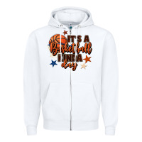 White it's a basketball kinda day Zipper Hoodie - FaDigitalArtStudio
