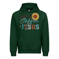 Forest Green give me coffee and jesus Urban Hoodie - Artiststas