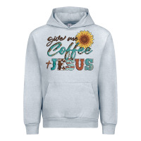 Heather Grey give me coffee and jesus Urban Hoodie - Artiststas