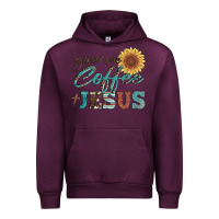 Mauve Wine give me coffee and jesus Urban Hoodie - Artiststas