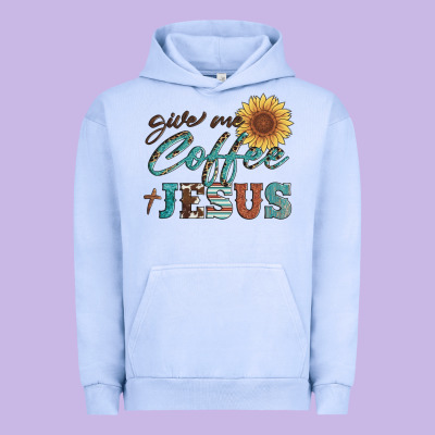Give Me Coffee And Jesus Urban Hoodie Designed By Artiststas