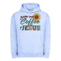 Pigment Grape Ice give me coffee and jesus Urban Hoodie - Artiststas