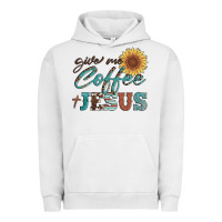 Pigment Lunar Rock give me coffee and jesus Urban Hoodie - Artiststas