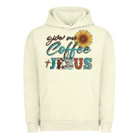 Pigment Pistachio give me coffee and jesus Urban Hoodie - Artiststas