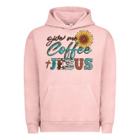 Pigment Salmon give me coffee and jesus Urban Hoodie - Artiststas