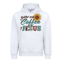 White give me coffee and jesus Urban Hoodie - Artiststas