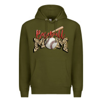 Army Green baseball mom Premium Hoodie - FaDigitalArtStudio