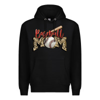 Black baseball mom Premium Hoodie - FaDigitalArtStudio