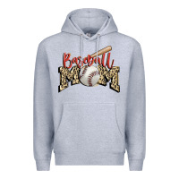 Heather Grey baseball mom Premium Hoodie - FaDigitalArtStudio