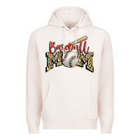 Pale Pink baseball mom Premium Hoodie - FaDigitalArtStudio