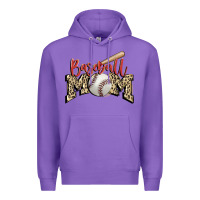 Purple baseball mom Premium Hoodie - FaDigitalArtStudio