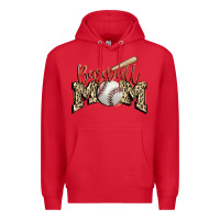 Red baseball mom Premium Hoodie - FaDigitalArtStudio