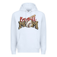 White baseball mom Premium Hoodie - FaDigitalArtStudio