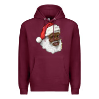 Burgundy african american santa Premium Hoodie - RanaPortraitStore