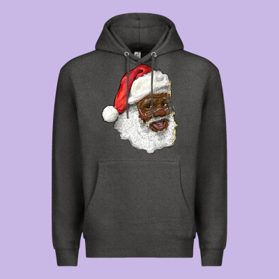 African American Santa Premium Hoodie Designed By Ranaportraitstore