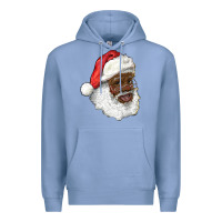 Colony Blue african american santa Premium Hoodie - RanaPortraitStore