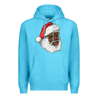 Ocean Blue african american santa Premium Hoodie - RanaPortraitStore