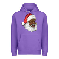 Purple african american santa Premium Hoodie - RanaPortraitStore