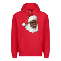 Red african american santa Premium Hoodie - RanaPortraitStore
