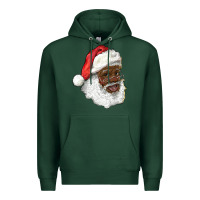 Sports Green african american santa Premium Hoodie - RanaPortraitStore
