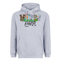 Heather Grey Happy Easter Heavyweight Hoodie - CowhideDigitalArt